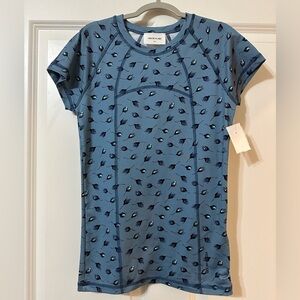 WOOD WOOD Tuva Short Sleeve Dusty Blue Ingrid T-shirt, Size‎ women’s Small